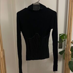 Joah Brown Black Long Sleeve Top S/M